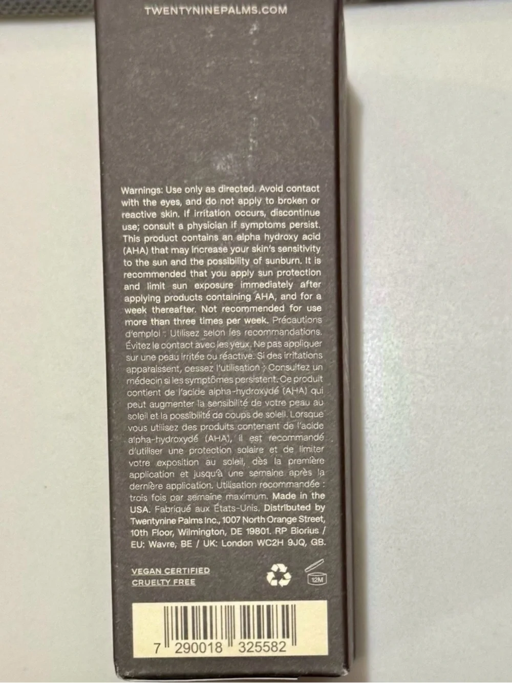 Twentynine Palms Mesa Mystic 10% AHA BHA Facial Exfoliant 3.4 oz NWT